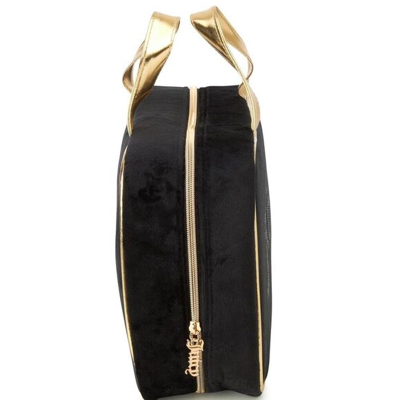 NWT~JUICY COUTURE Black & Gold Weekender~Cosmetic Travel Bag & Organizer - Picture 6 of 7